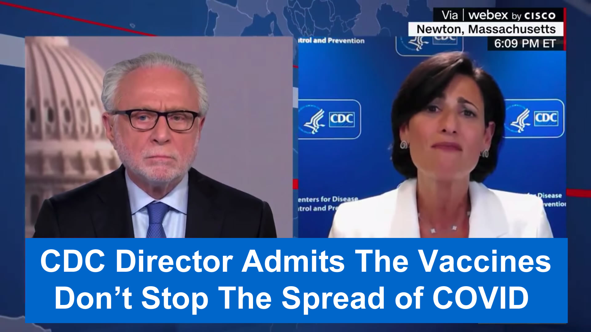 cdc director admits vaccines dont stop spread of covid